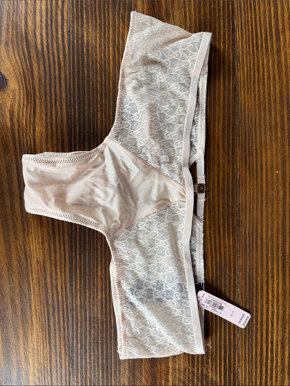 Victoria's Secret Light Pink Cheeky Lace-Panel Briefs